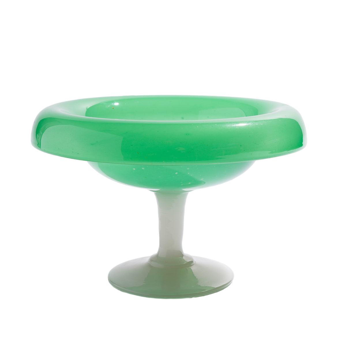 Steuben jade and alabaster glass compote, c. 1920