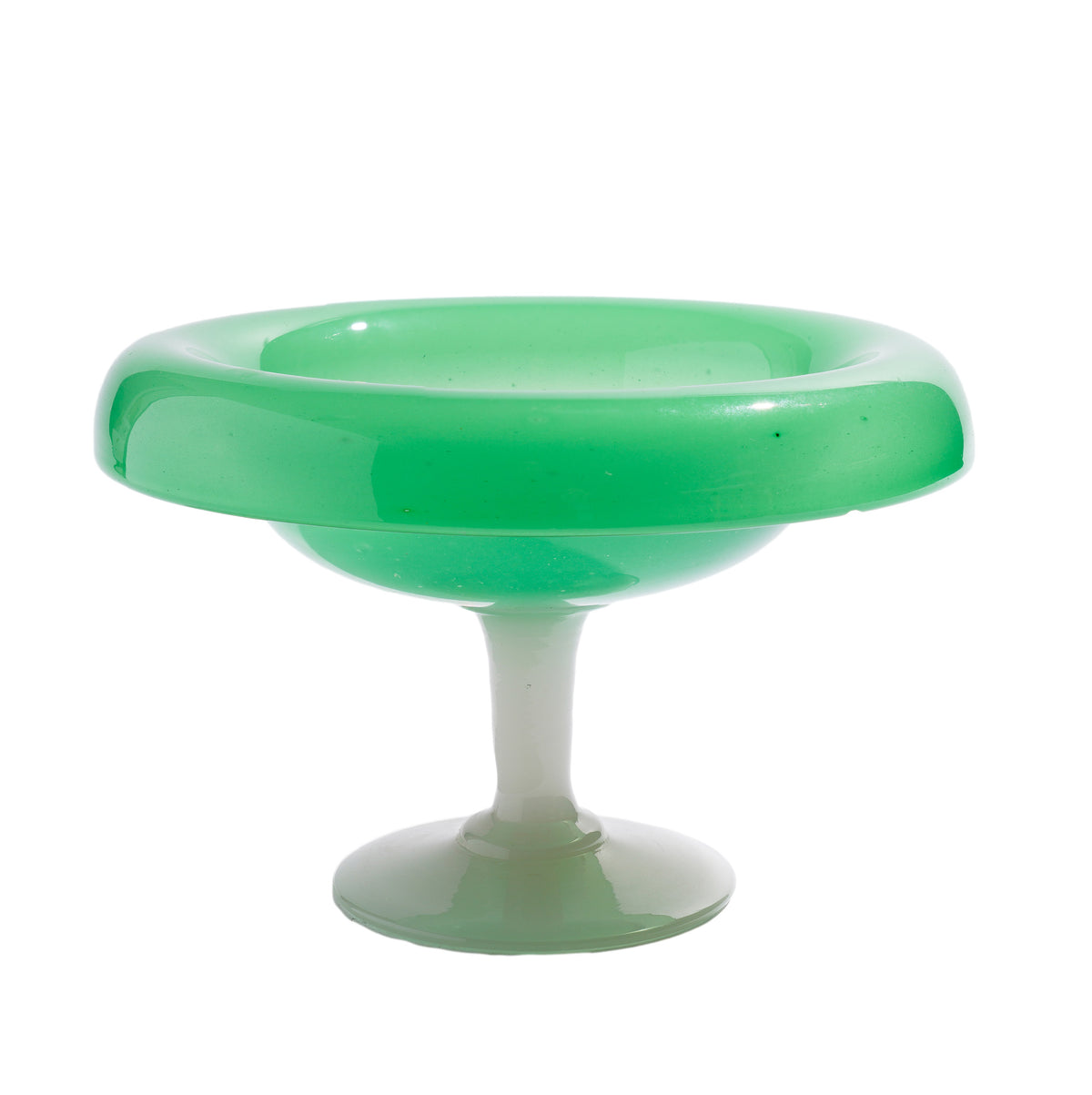 Steuben jade and alabaster glass compote, c. 1920