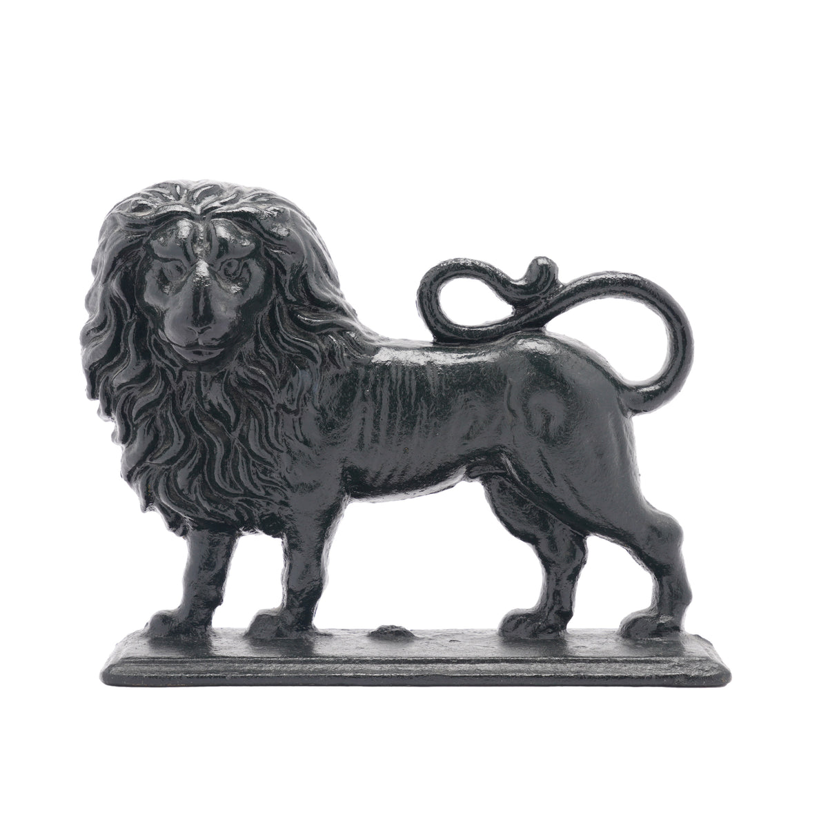 English Victorian cast iron lion doorstop, 1850-1900