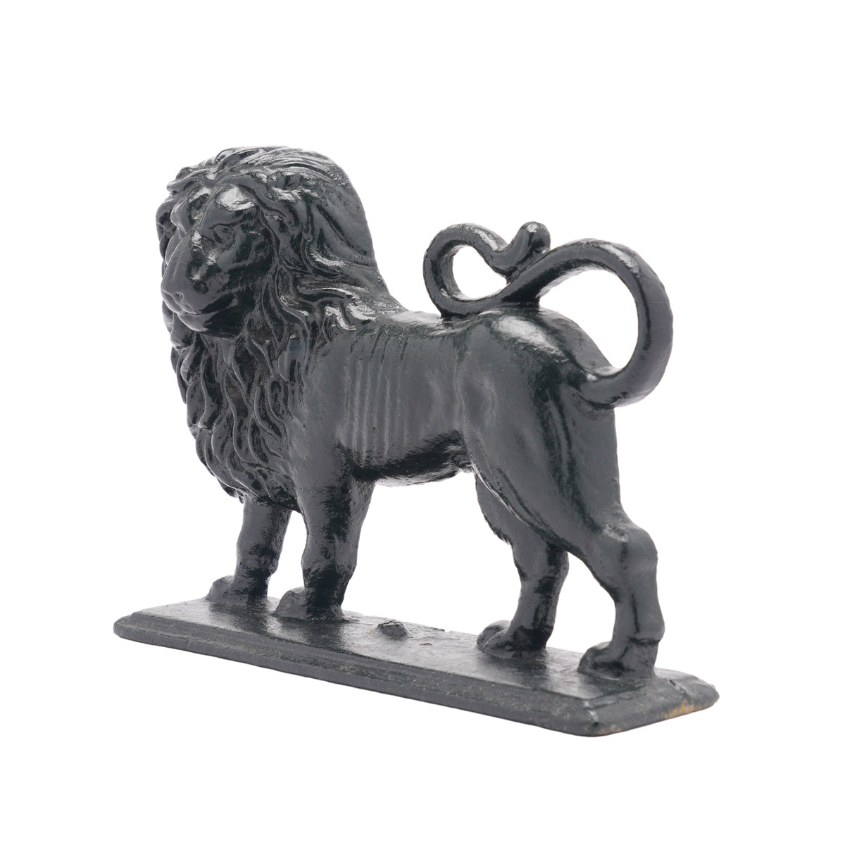 English Victorian cast iron lion doorstop, 1850-1900