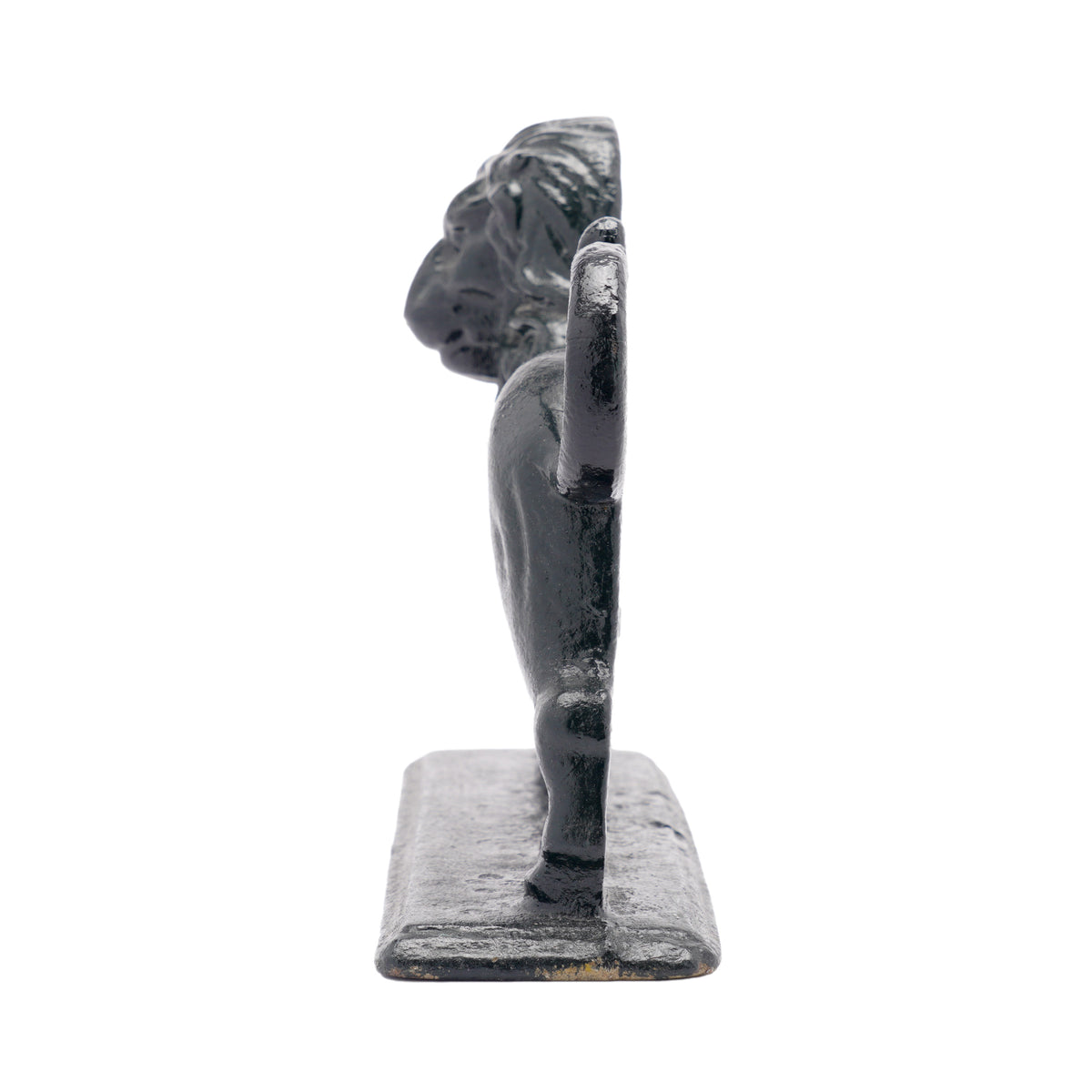 English Victorian cast iron lion doorstop, 1850-1900