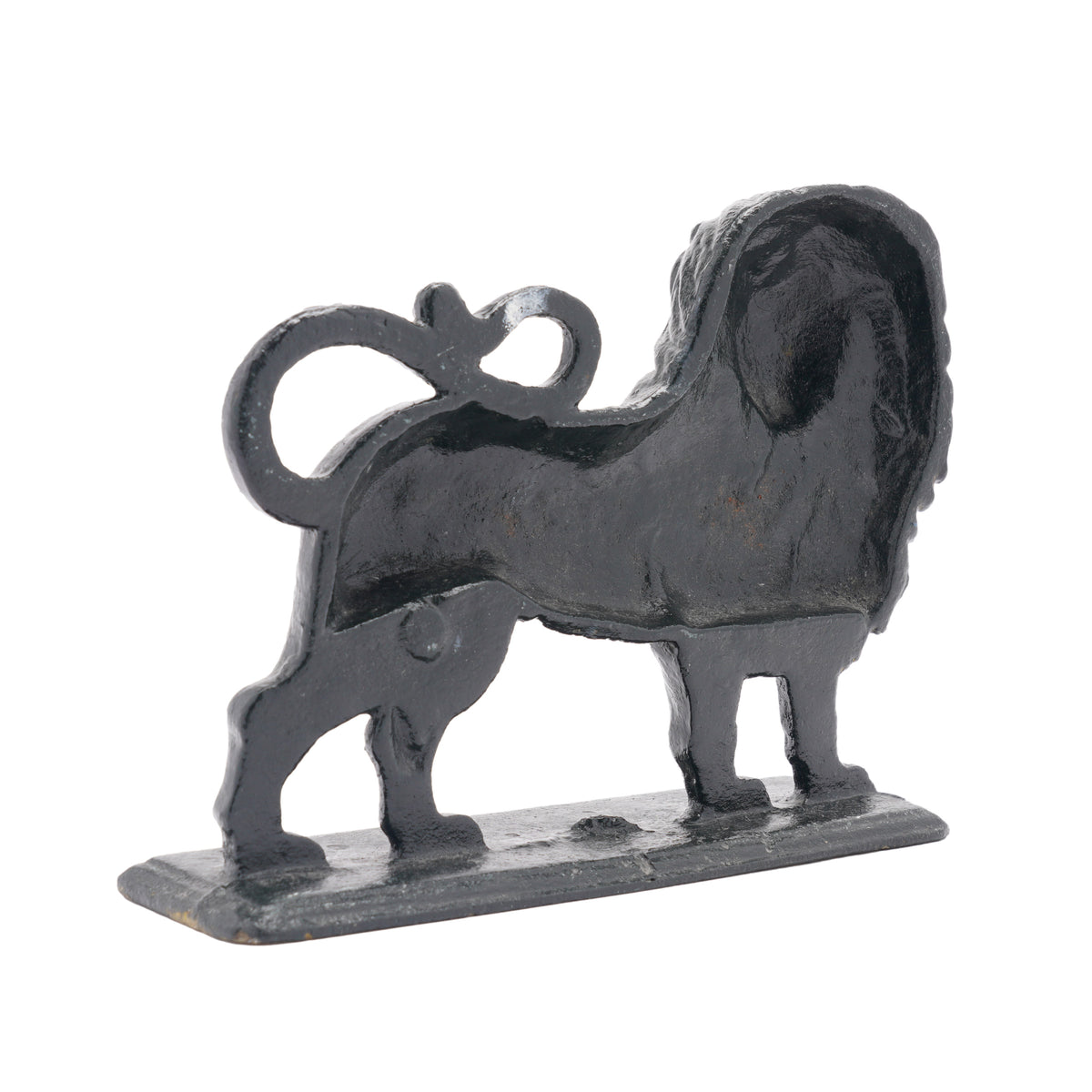English Victorian cast iron lion doorstop, 1850-1900