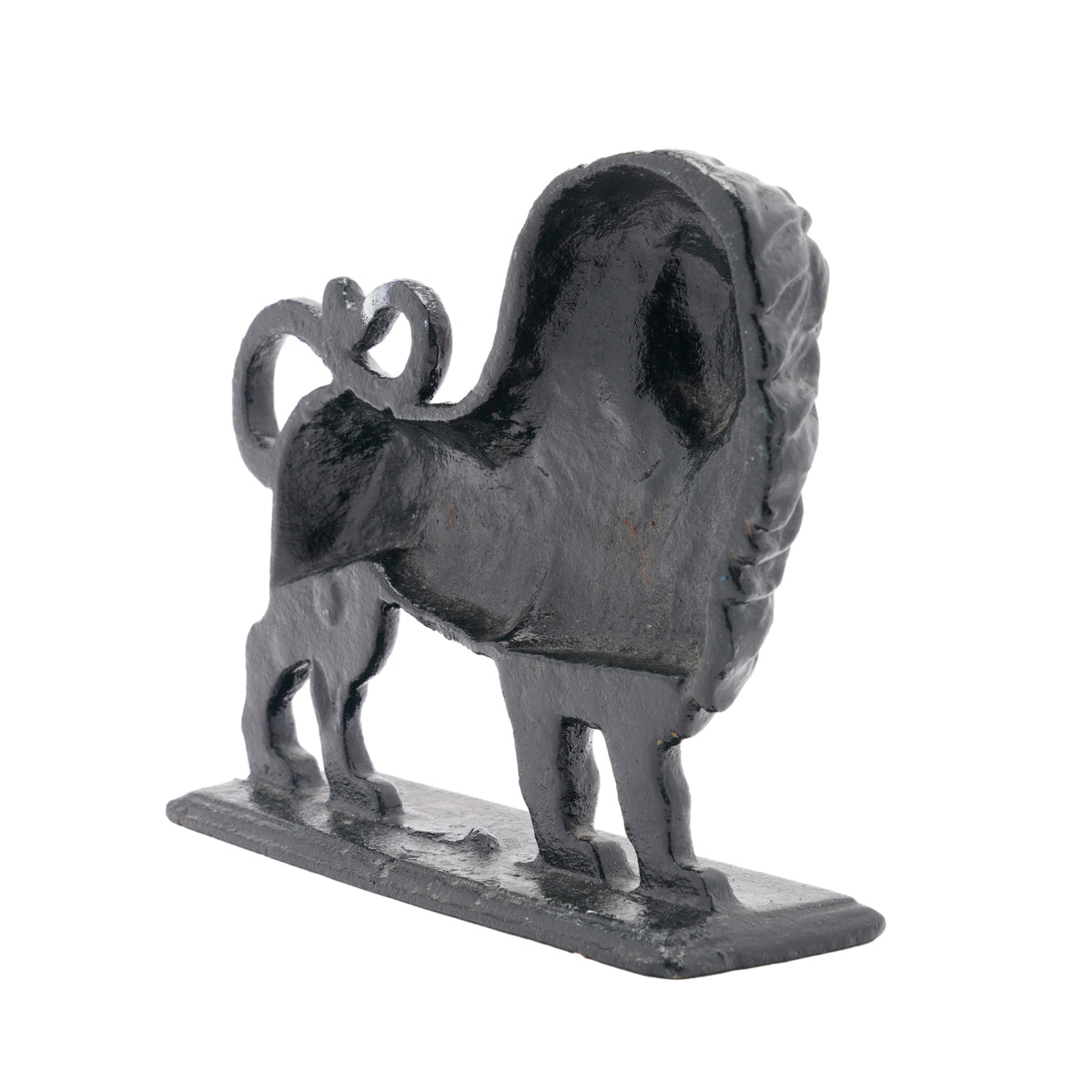 English Victorian cast iron lion doorstop, 1850-1900