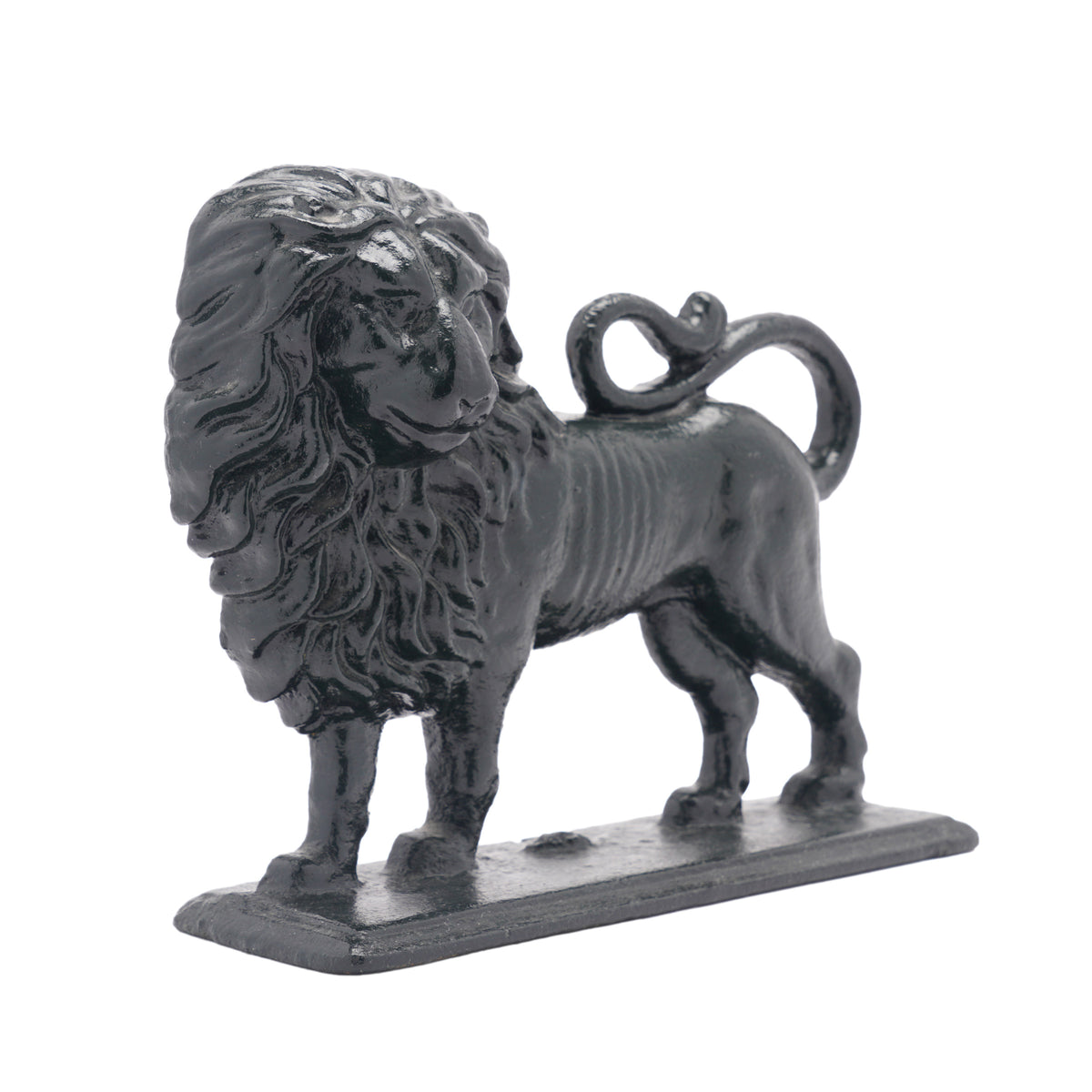 English Victorian cast iron lion doorstop, 1850-1900