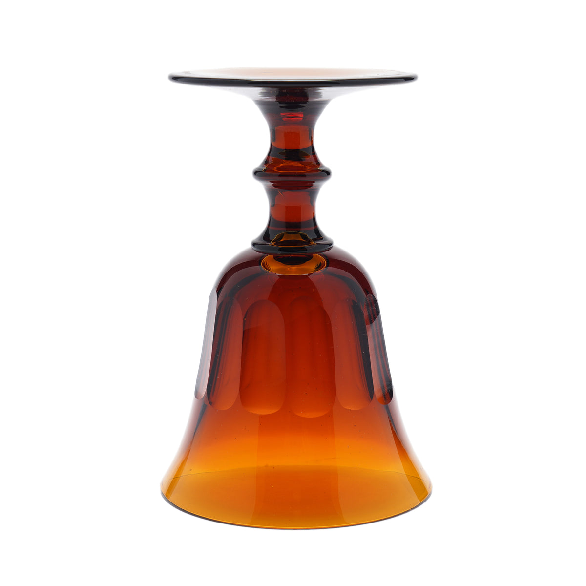 Set of amber glass stemware with decanter, 1830's
