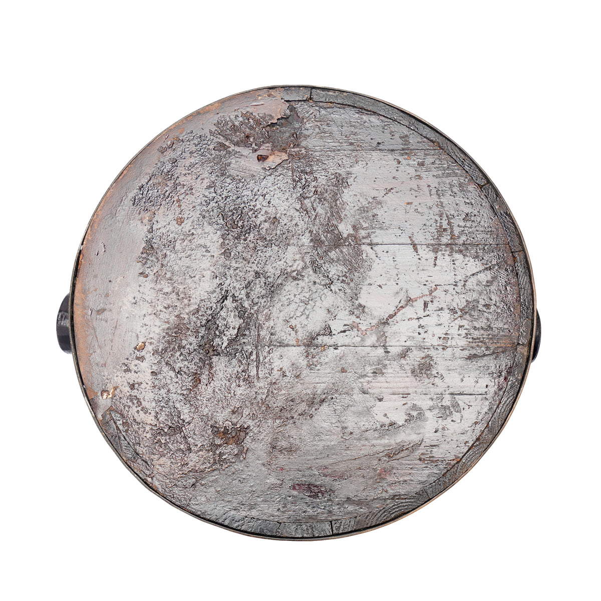Chinese Barrel Form Brass Bound Grain Measure With Calligraphy, 1915