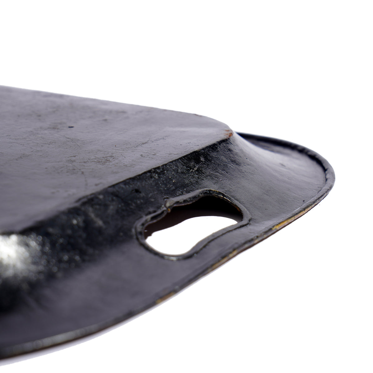 American tole tea tray with pierced handle grips, 1800’s