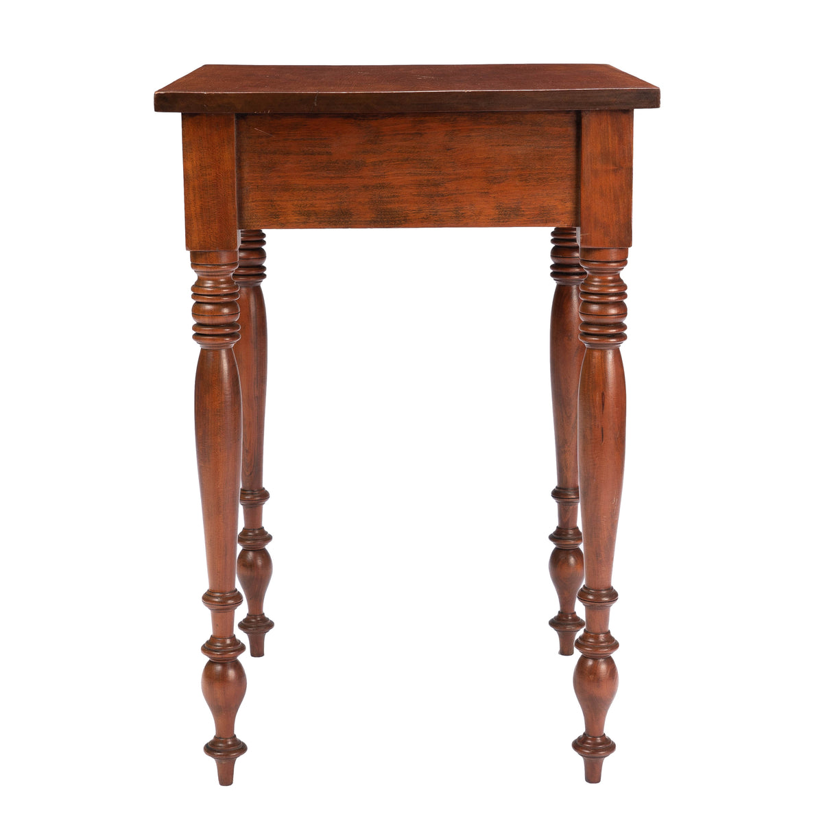 Upper Connecticut Valley Sheraton curly birch one-drawer stand, c. 1820