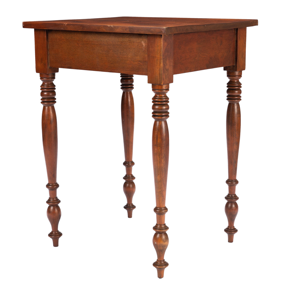Upper Connecticut Valley Sheraton curly birch one-drawer stand, c. 1820
