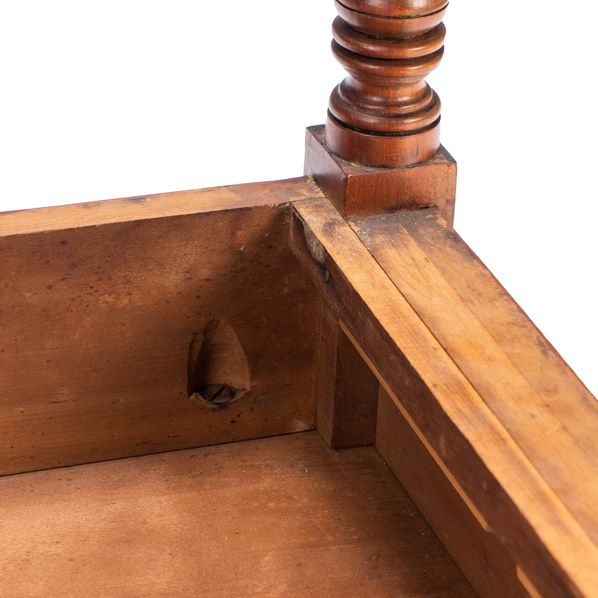 Upper Connecticut Valley Sheraton curly birch one-drawer stand, c. 1820