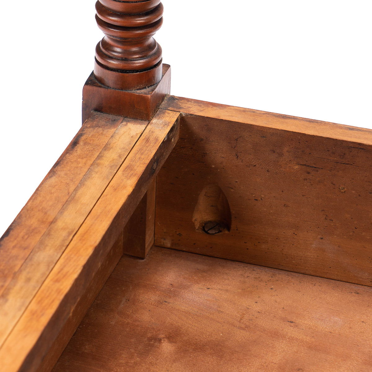 Upper Connecticut Valley Sheraton curly birch one-drawer stand, c. 1820