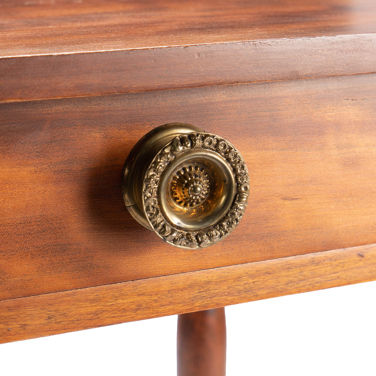 Upper Connecticut Valley Sheraton curly birch one-drawer stand, c. 1820