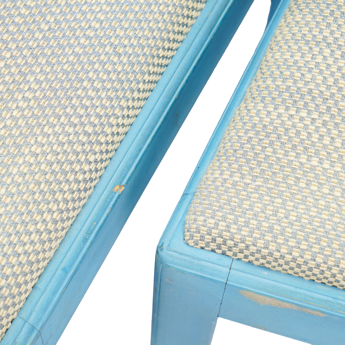 Pair of painted Academic Revival slip seat side chairs, 1940