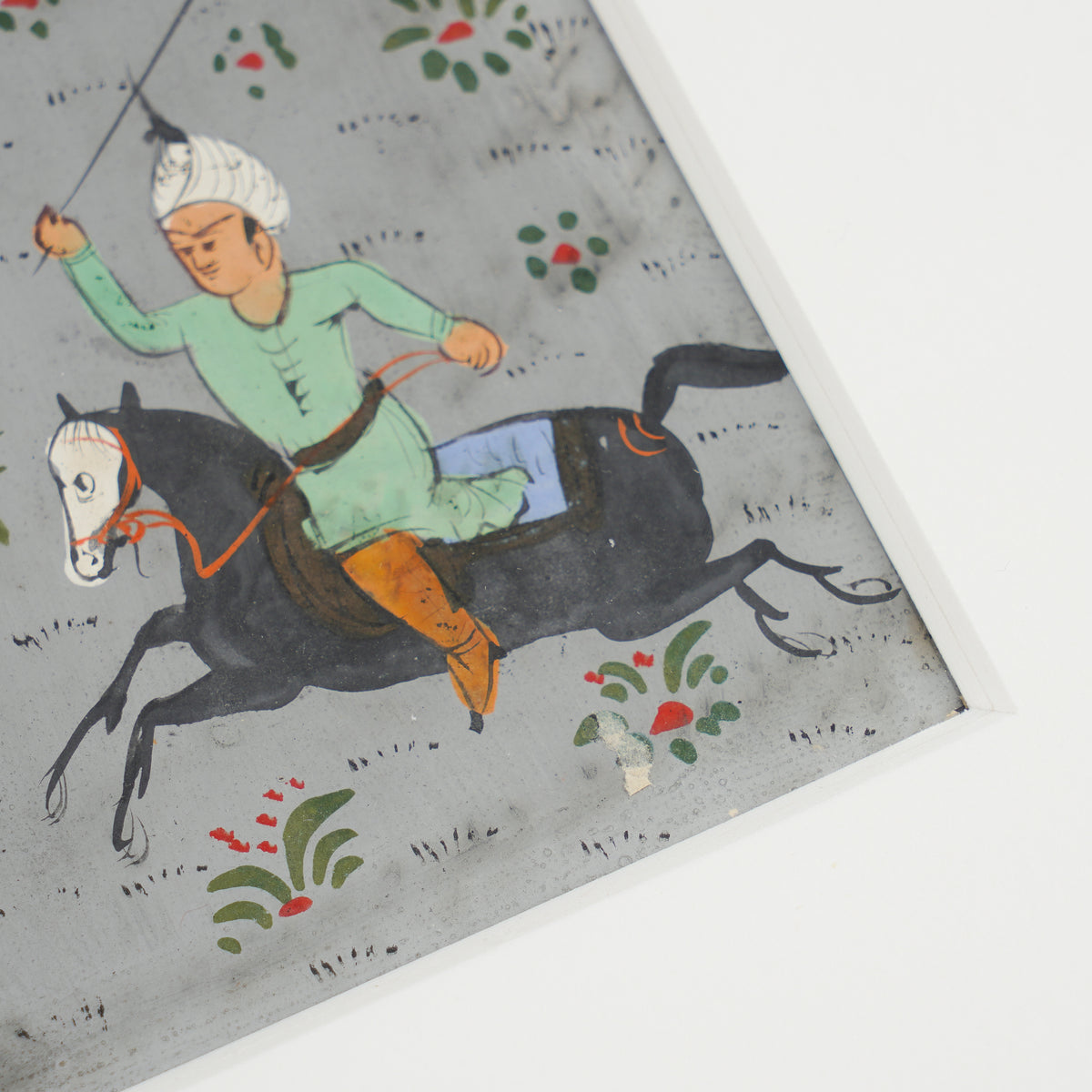 Pair of Persian gouache paintings, 1800's
