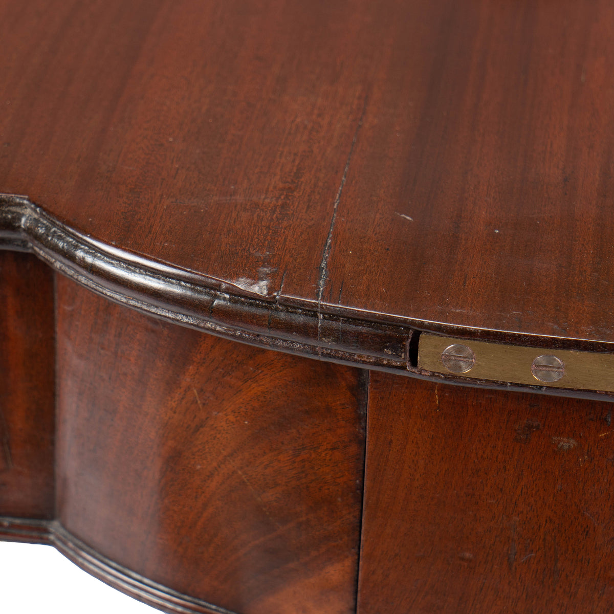 Federal flip top mahogany game table attributed to Samuel Field McIntire, 1810-15