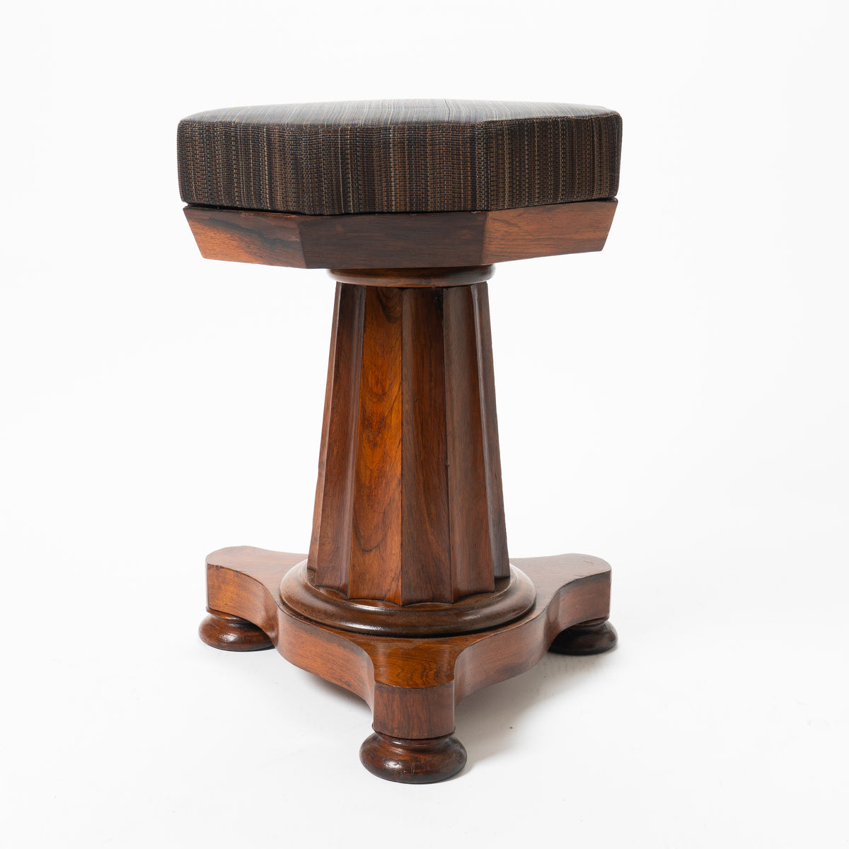American Empire rosewood piano stool, c. 1830