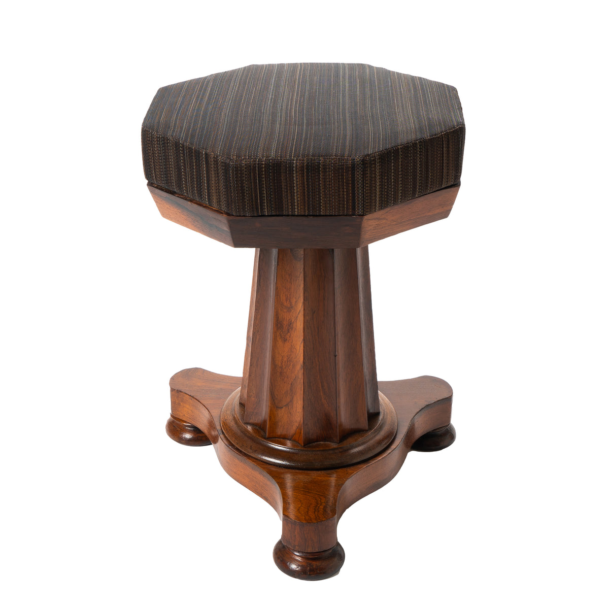 American Empire rosewood piano stool, c. 1830