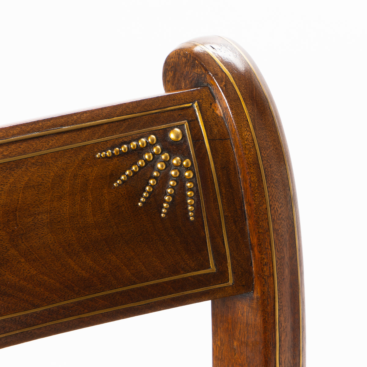 English Regency mahogany ram's horn armchair, 1820