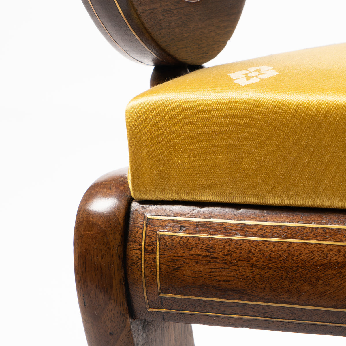 English Regency mahogany ram's horn armchair, 1820