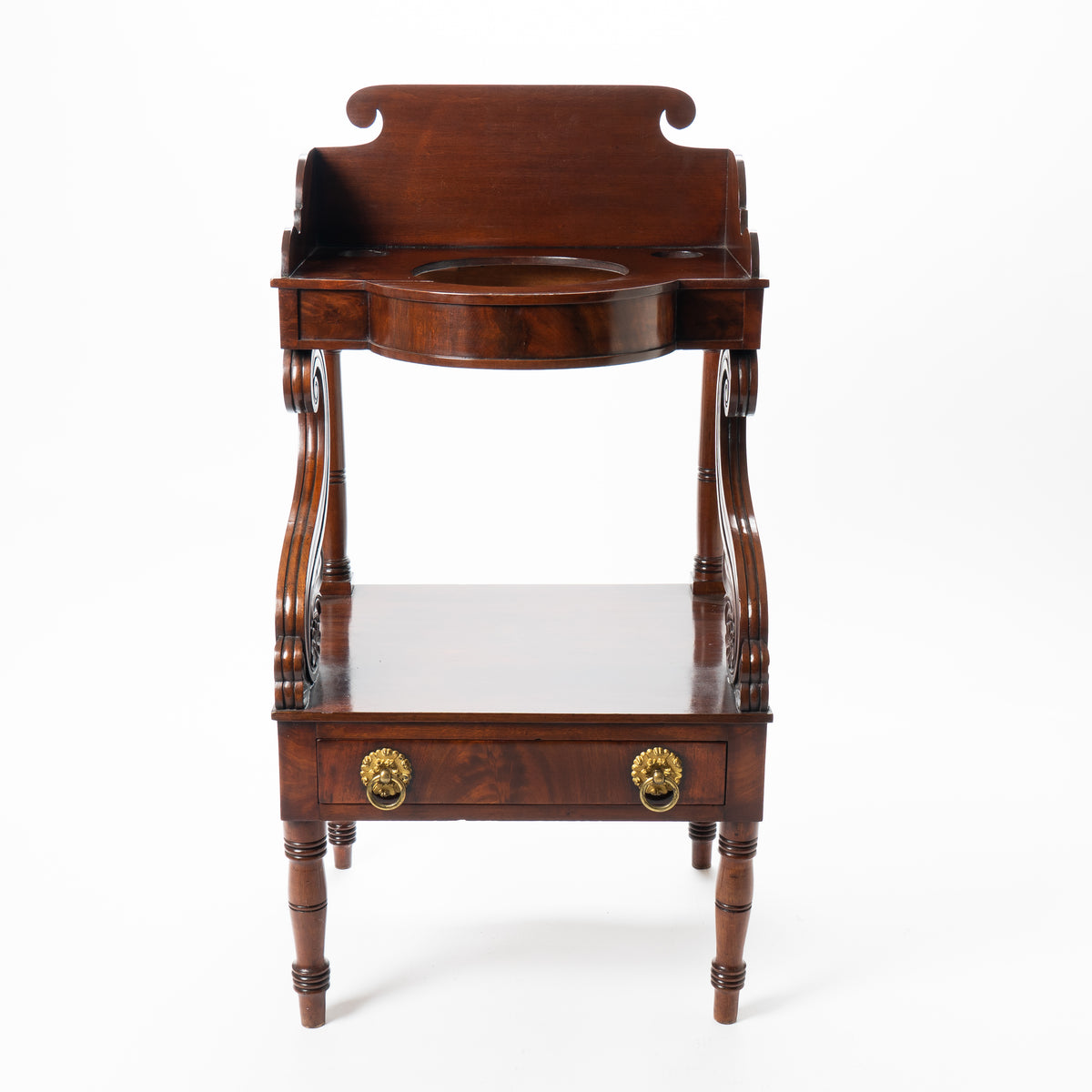 New York Neoclassic mahogany wash stand, 1825-30