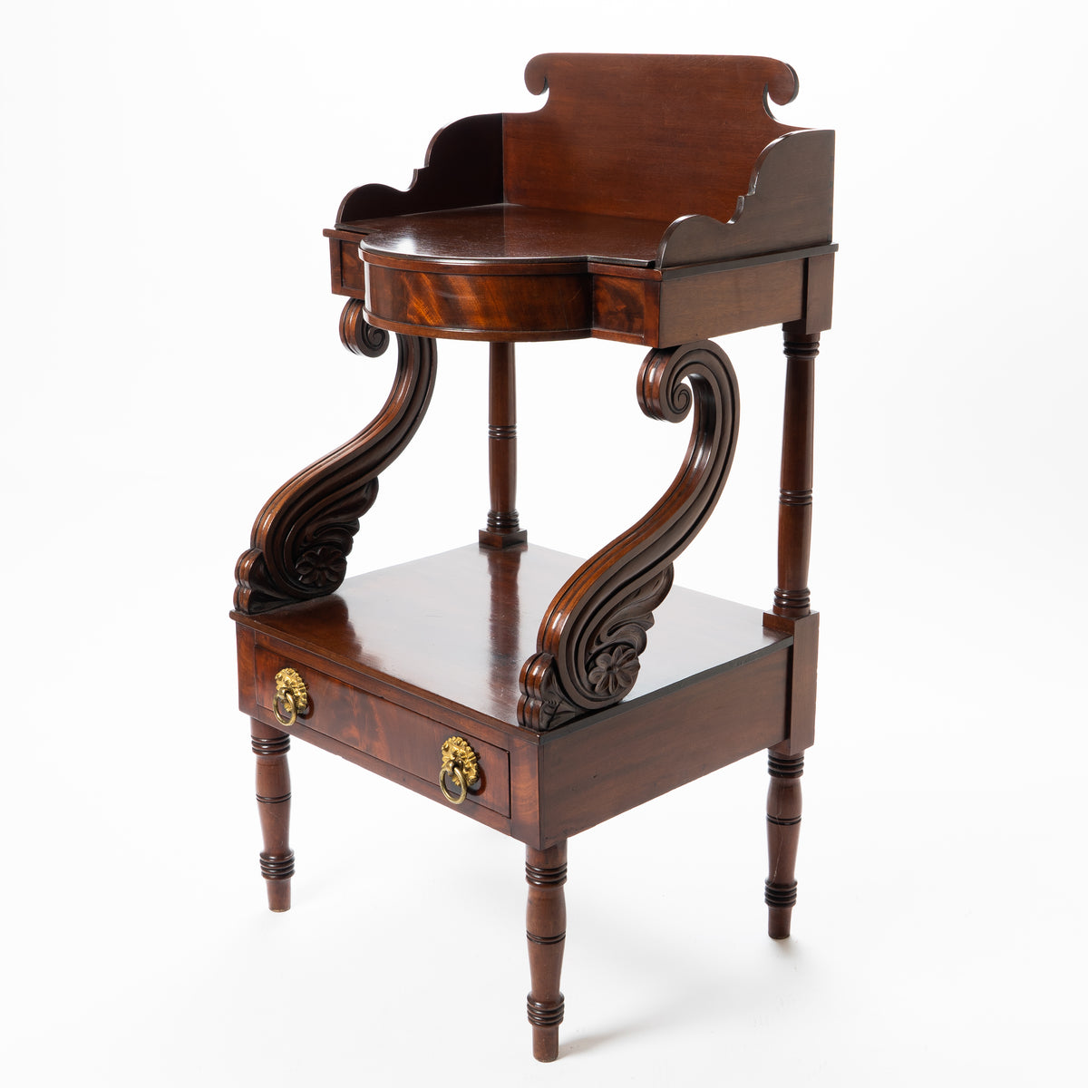 New York Neoclassic mahogany wash stand, 1825-30
