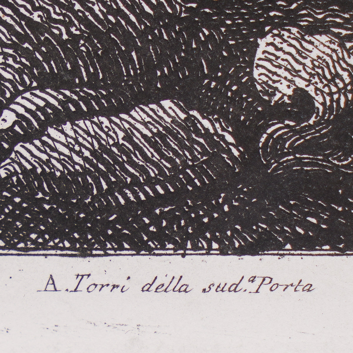 Engraving "Veduta della Piramide di C.Cestio", 1822