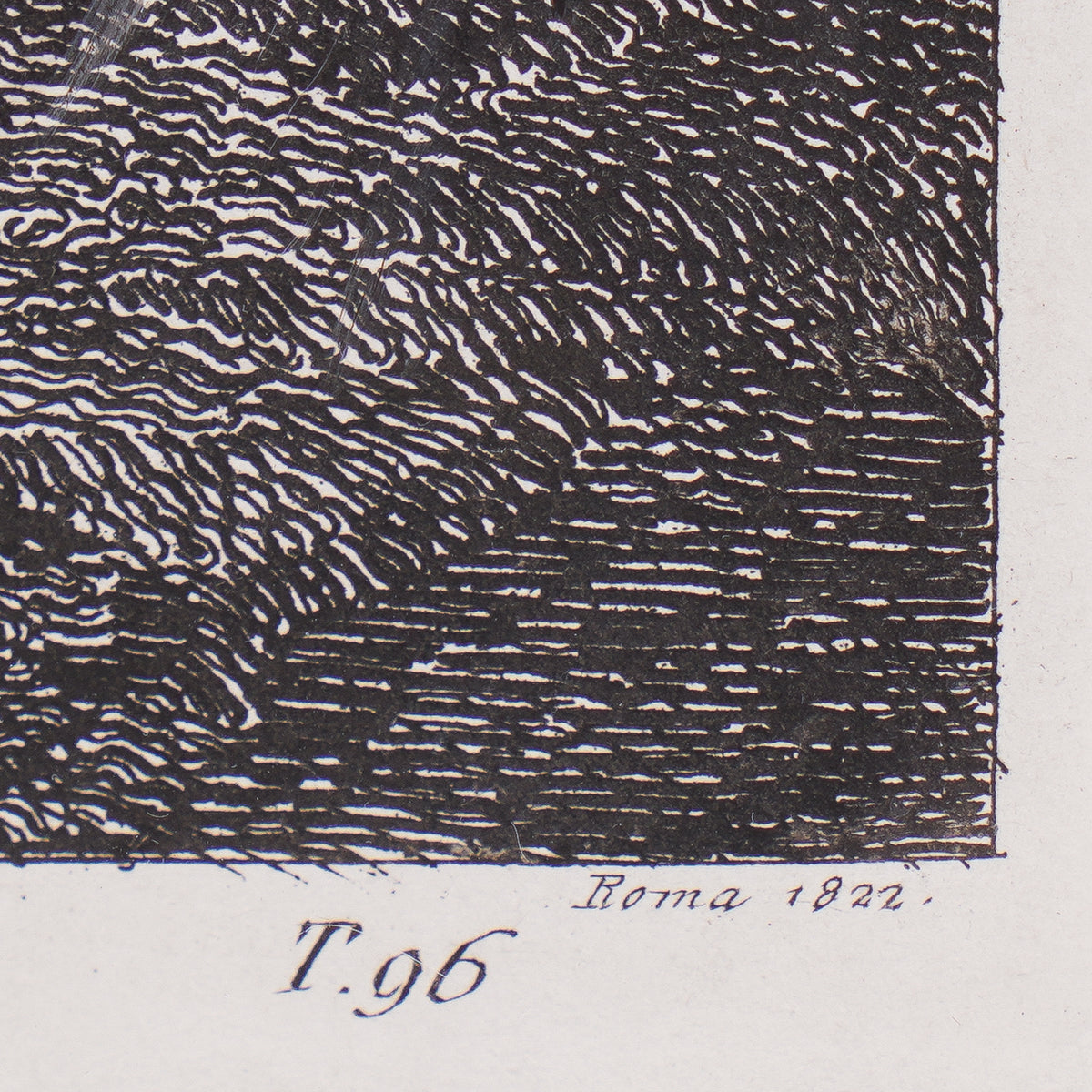 Engraving "Veduta della Piramide di C.Cestio", 1822
