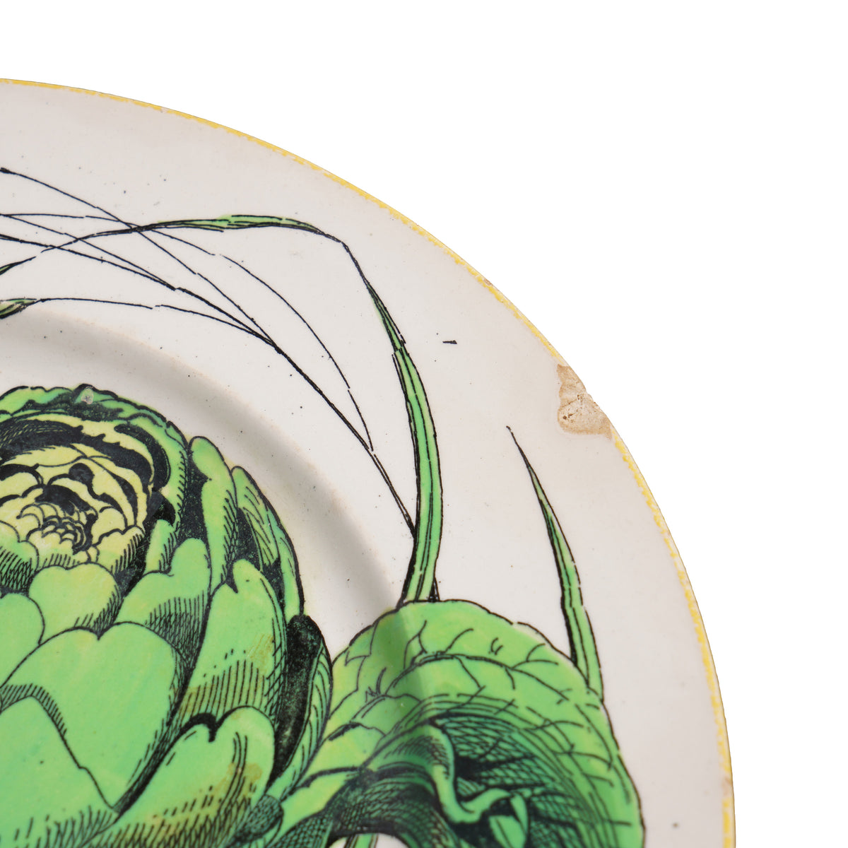 Pair of French faience vegetable plates, 1850s