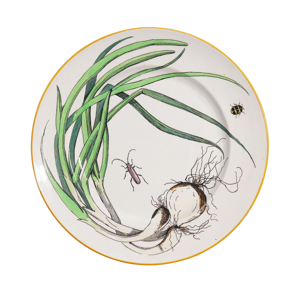 Pair of French faience vegetable plates, 1850s