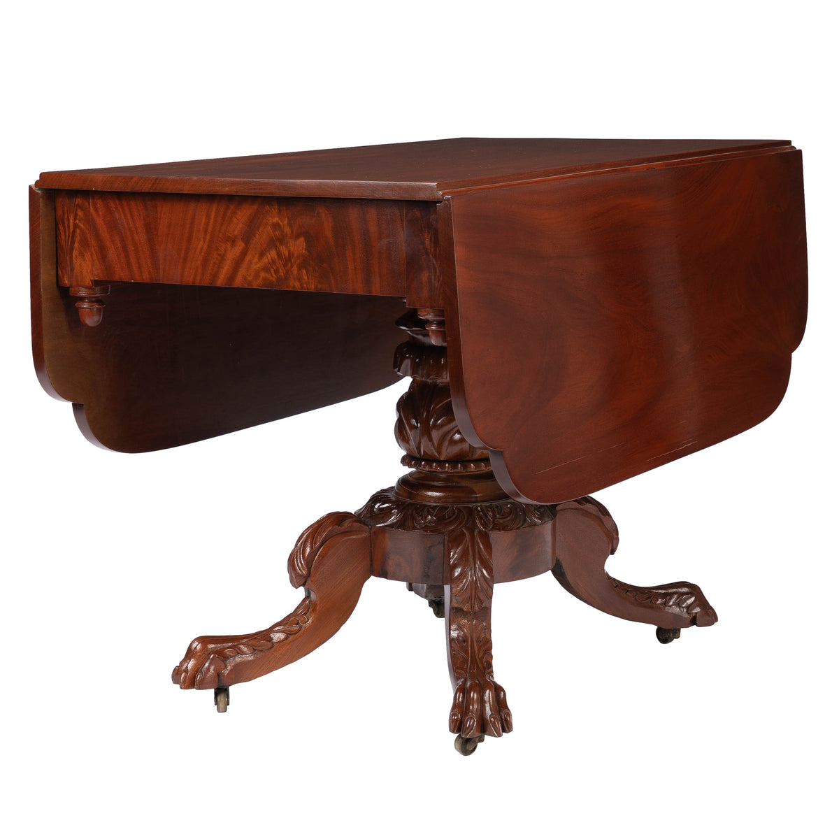 New York Neoclassic mahogany drop-leaf breakfast table, circa 1825