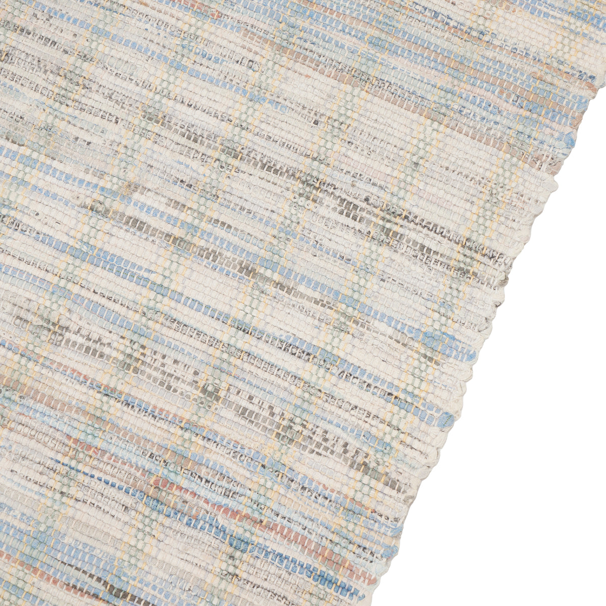 Vintage American Amish cotton rag rug runner, 1880-1910