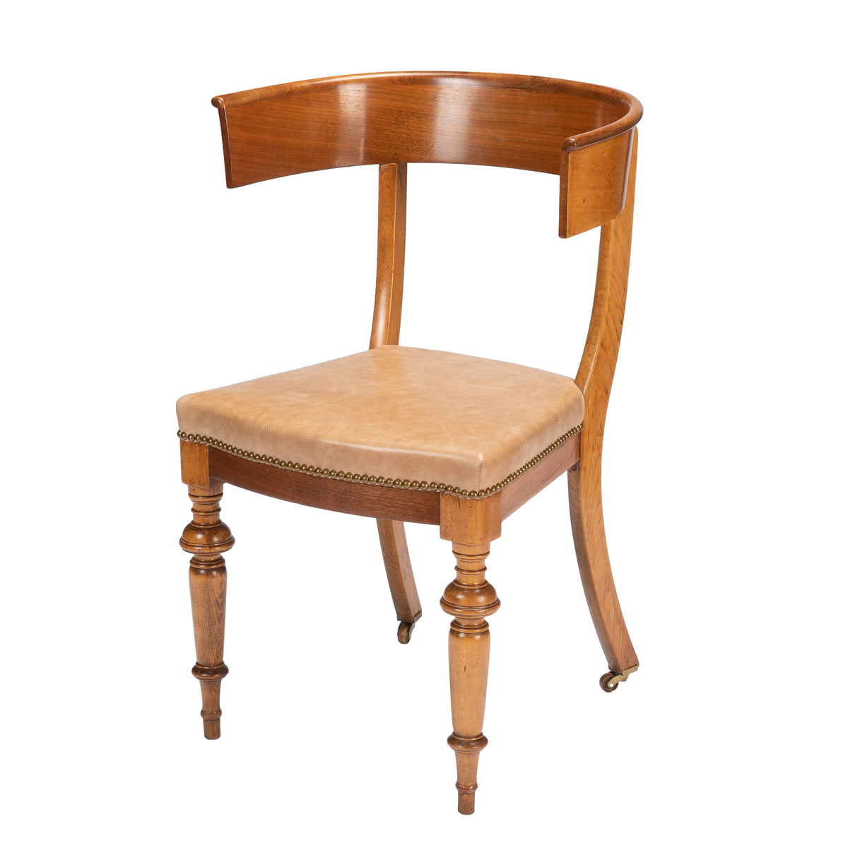 Austrian Biedermeier beechwood and mahogany klismos side chair, circa 1830