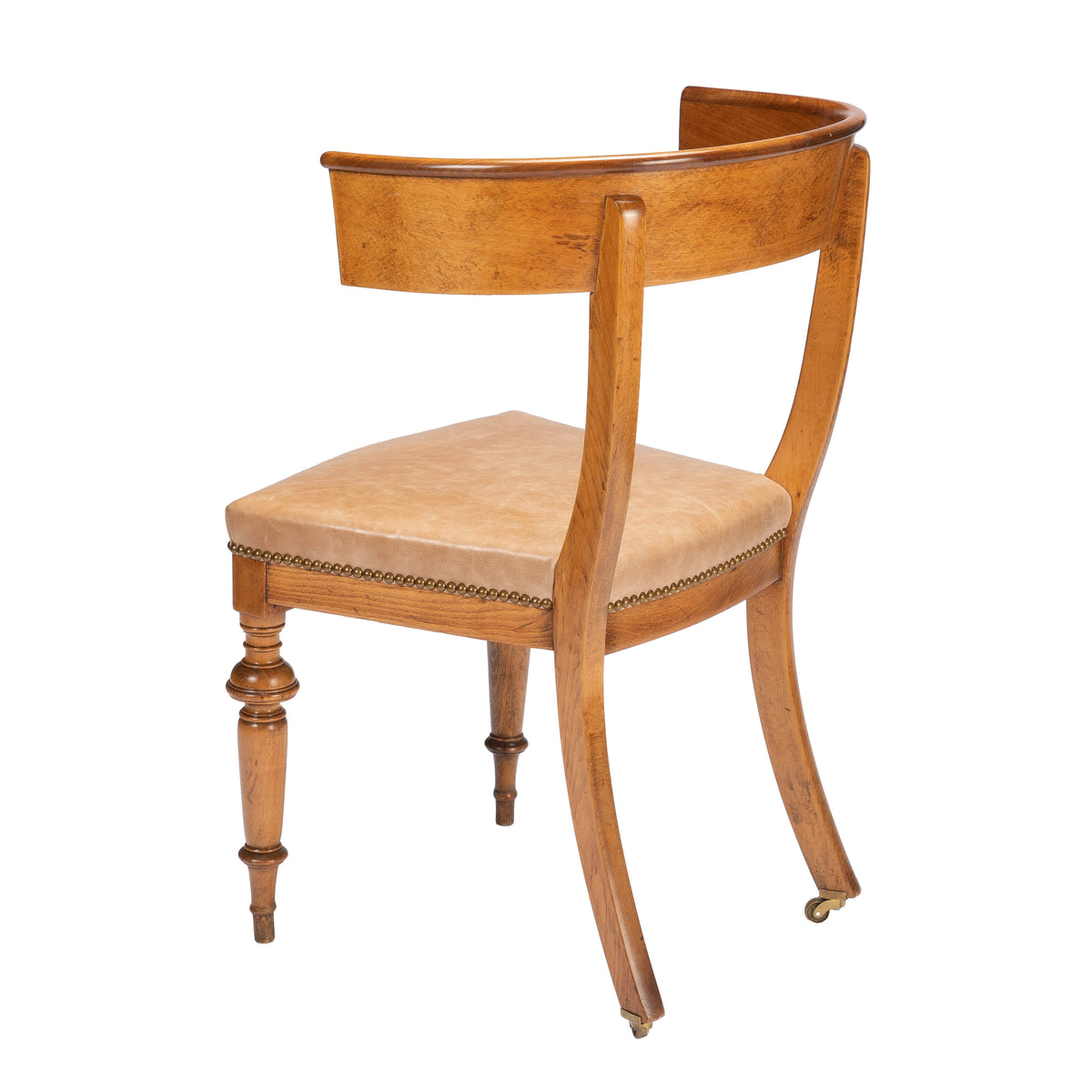 Austrian Biedermeier beechwood and mahogany klismos side chair, circa 1830