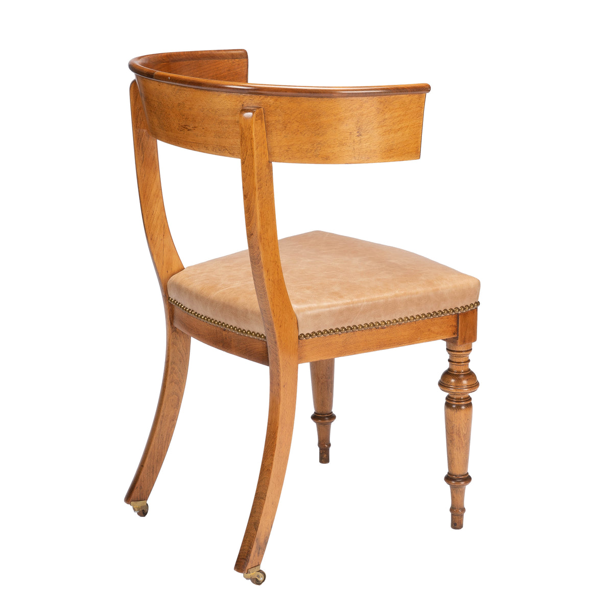 Austrian Biedermeier beechwood and mahogany klismos side chair, circa 1830