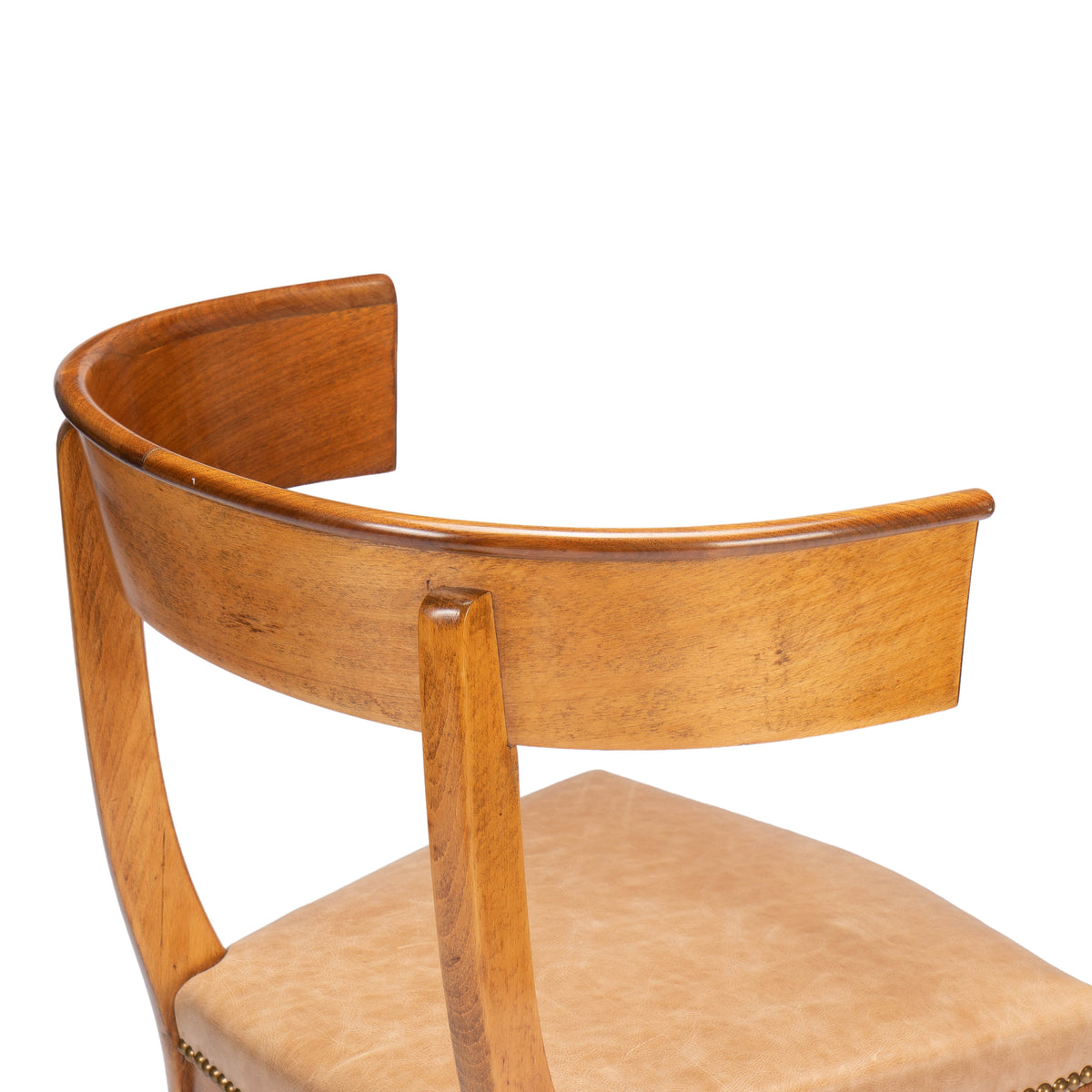Austrian Biedermeier beechwood and mahogany klismos side chair, circa 1830