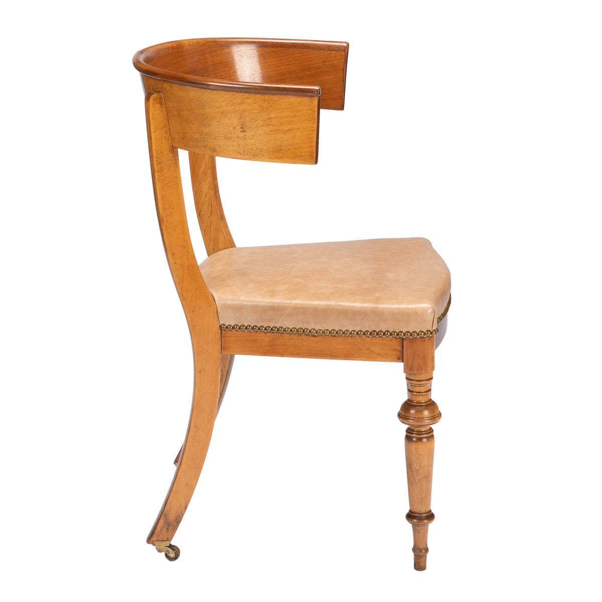 Austrian Biedermeier beechwood and mahogany klismos side chair, circa 1830