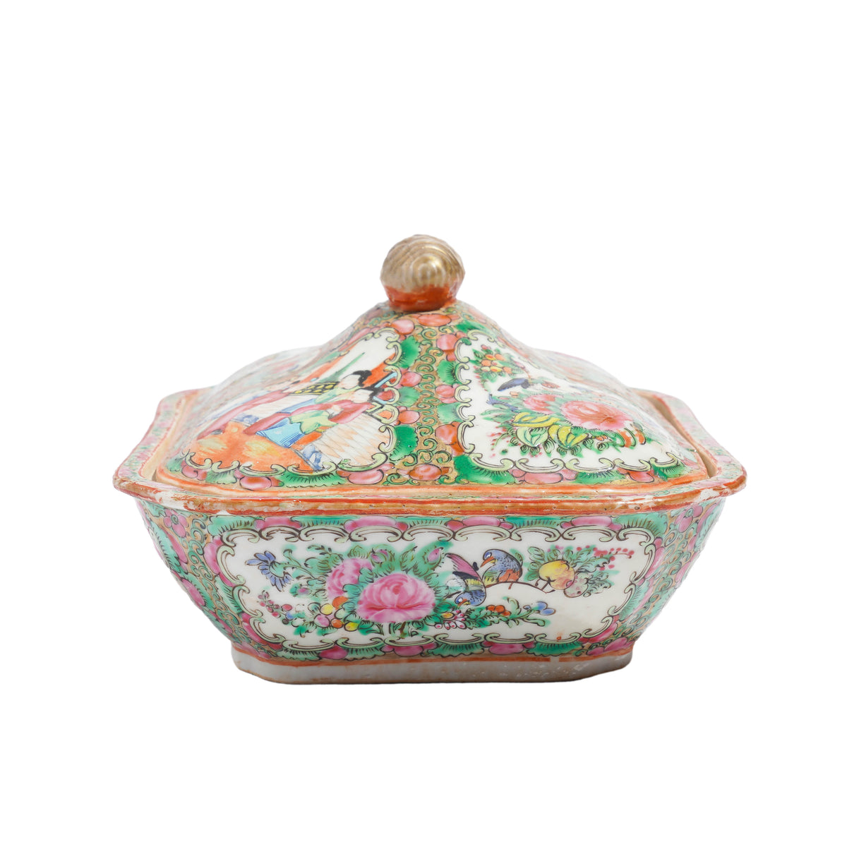 Chinese Famille Rose medallion covered serving dish, 1875-1900