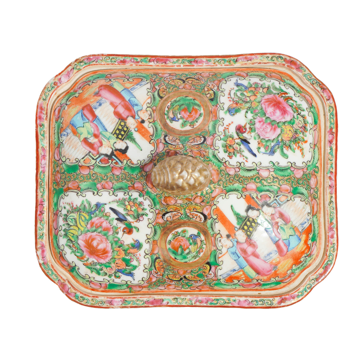 Chinese Famille Rose medallion covered serving dish, 1875-1900