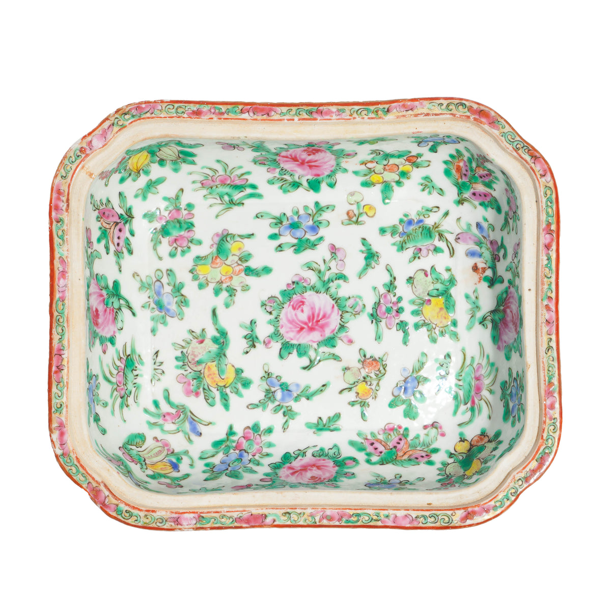 Chinese Famille Rose medallion covered serving dish, 1875-1900