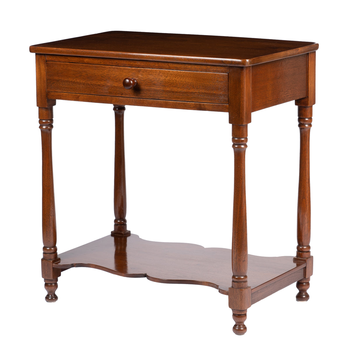 Delaware Valley walnut single-drawer stand, 1810-20