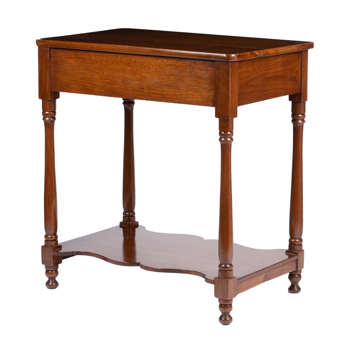Delaware Valley walnut single-drawer stand, 1810-20
