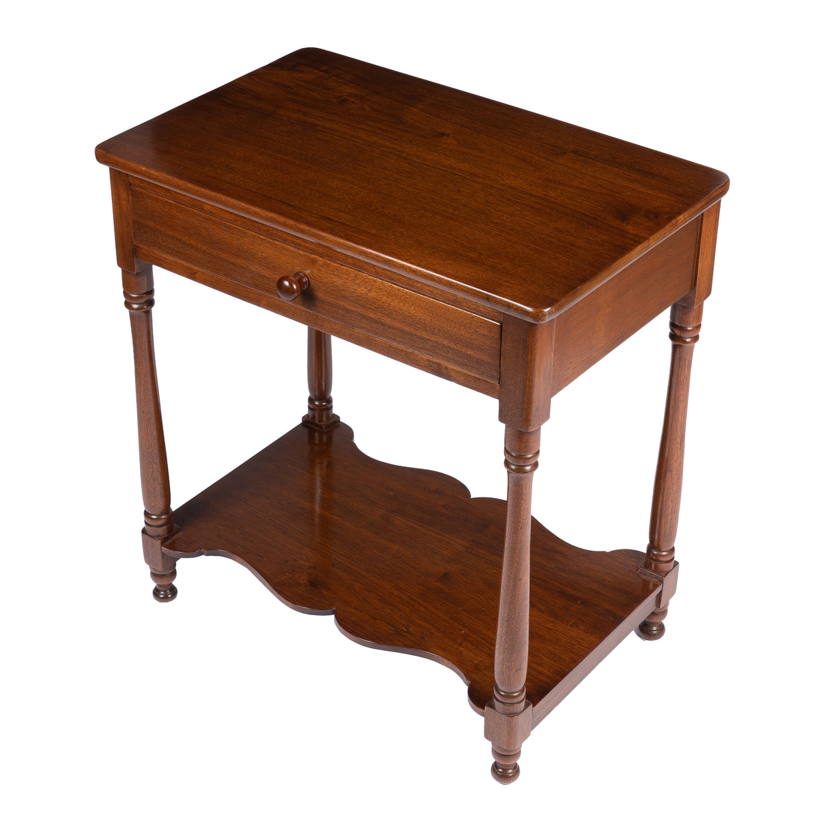 Delaware Valley walnut single-drawer stand, 1810-20