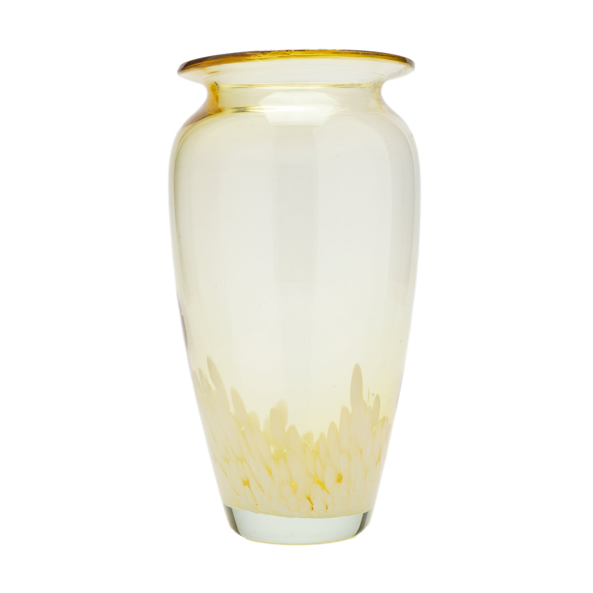 Tarnowiec attributed amber blown glass vase, c. 1950-60