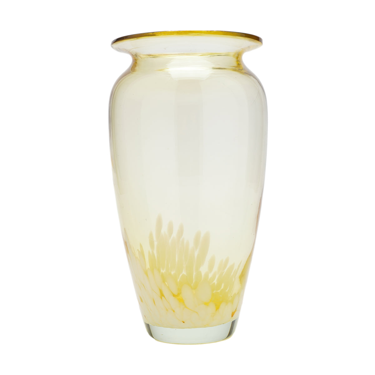 Tarnowiec attributed amber blown glass vase, c. 1950-60