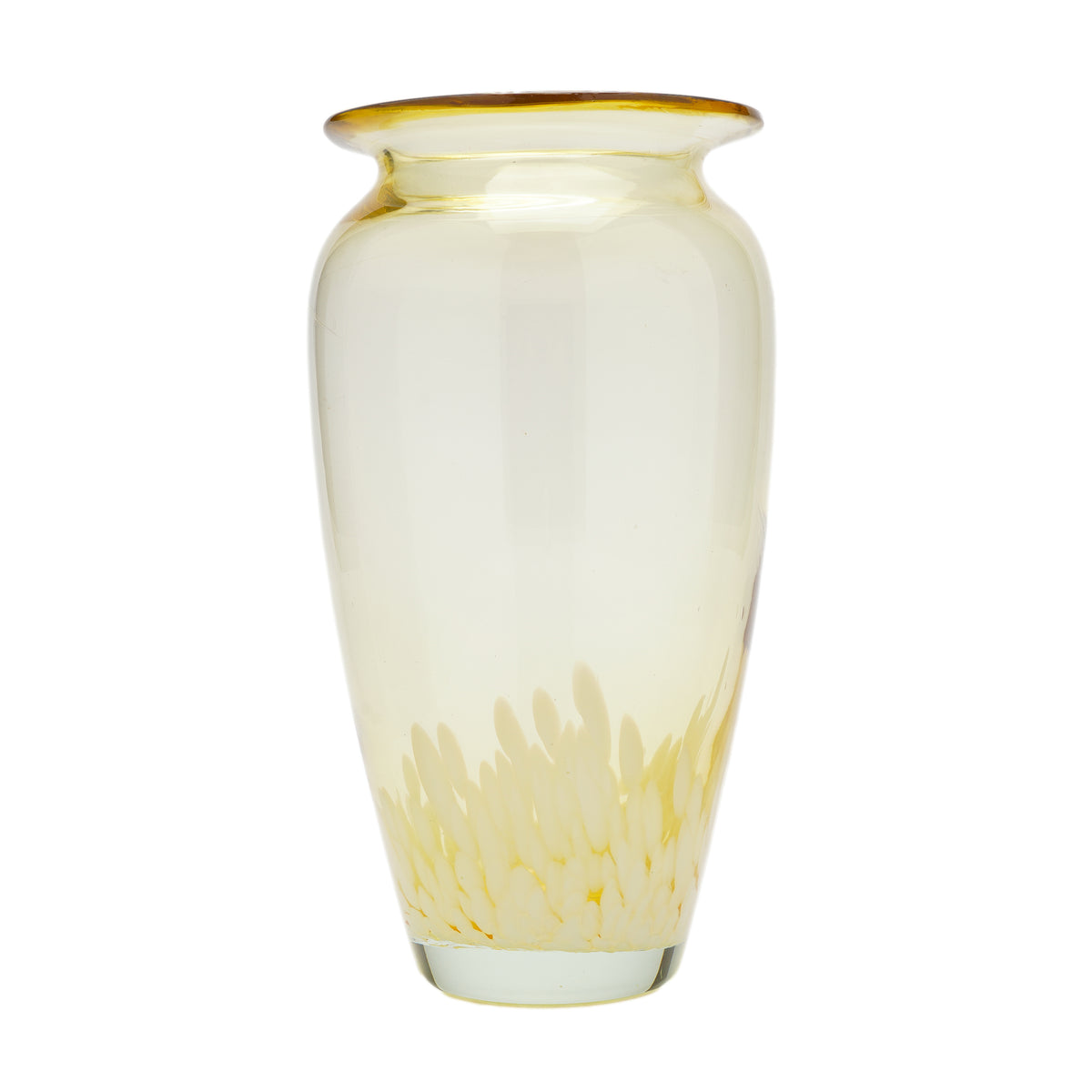Tarnowiec attributed amber blown glass vase, c. 1950-60