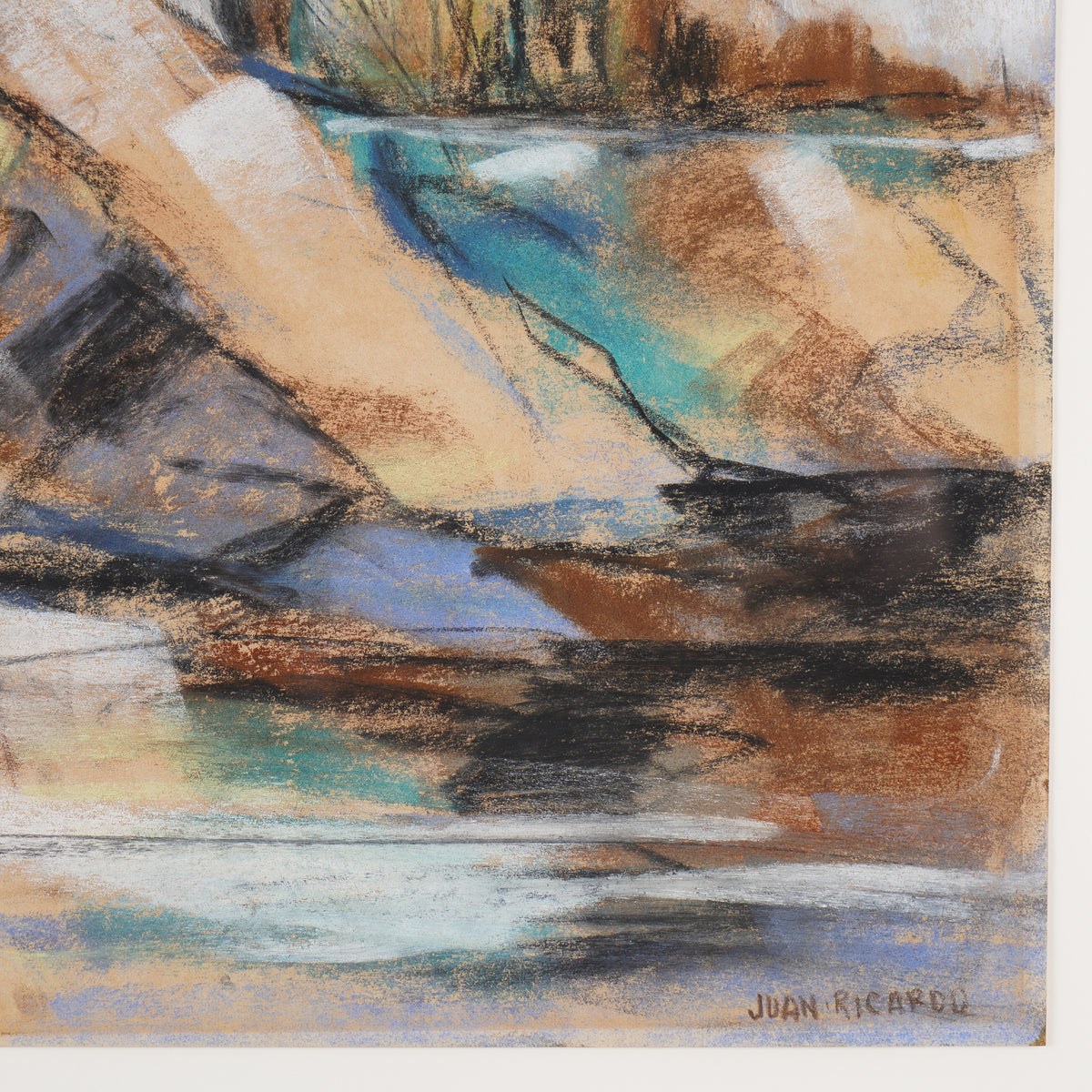Mixed media abstract landscape