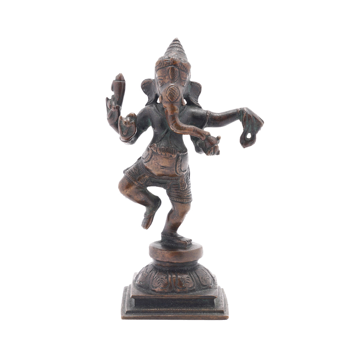 South Indian bronze dancing Ganesha figure, c. 1800's