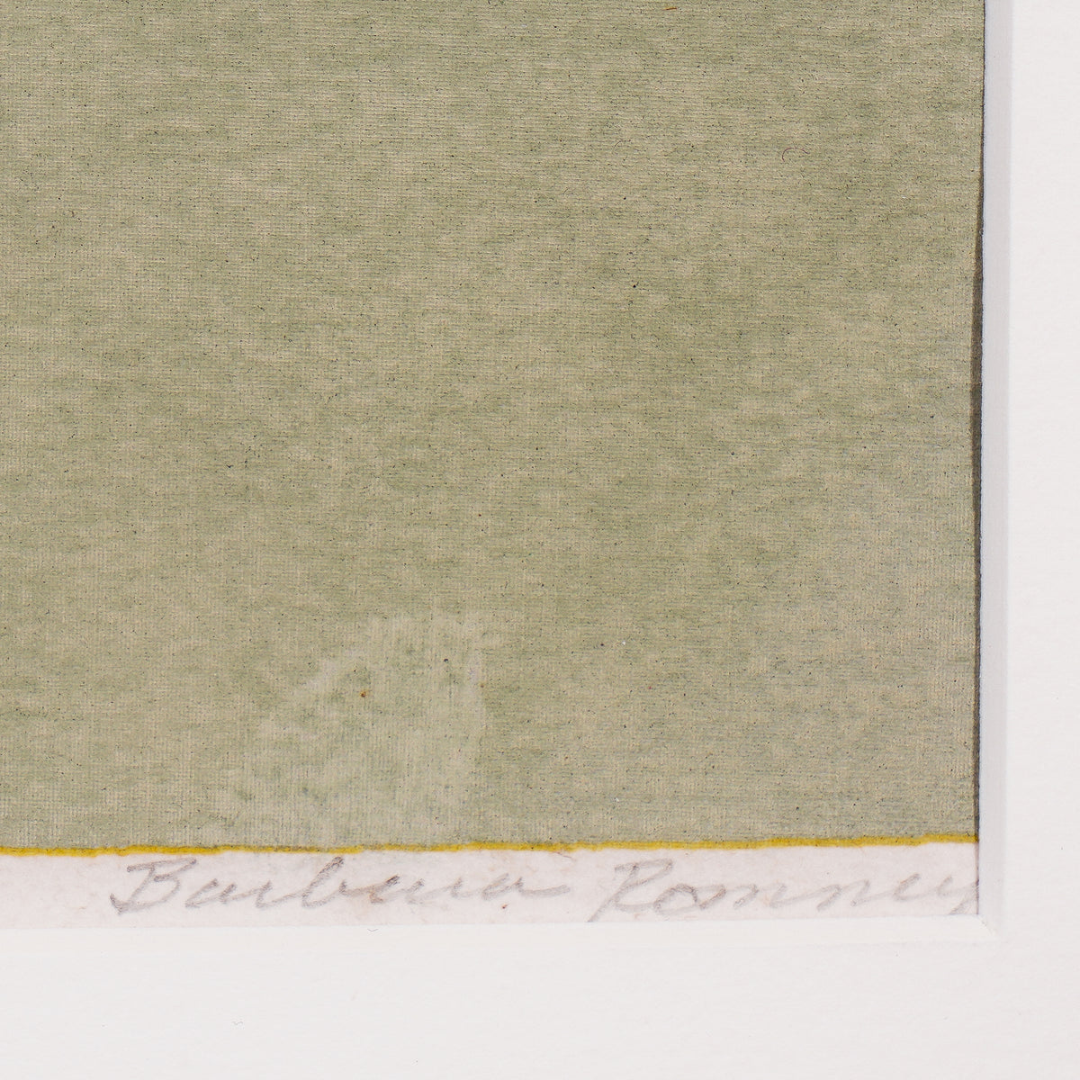 Abstract Monotype titled Pond Rocks II by Barbara Romney, 1975