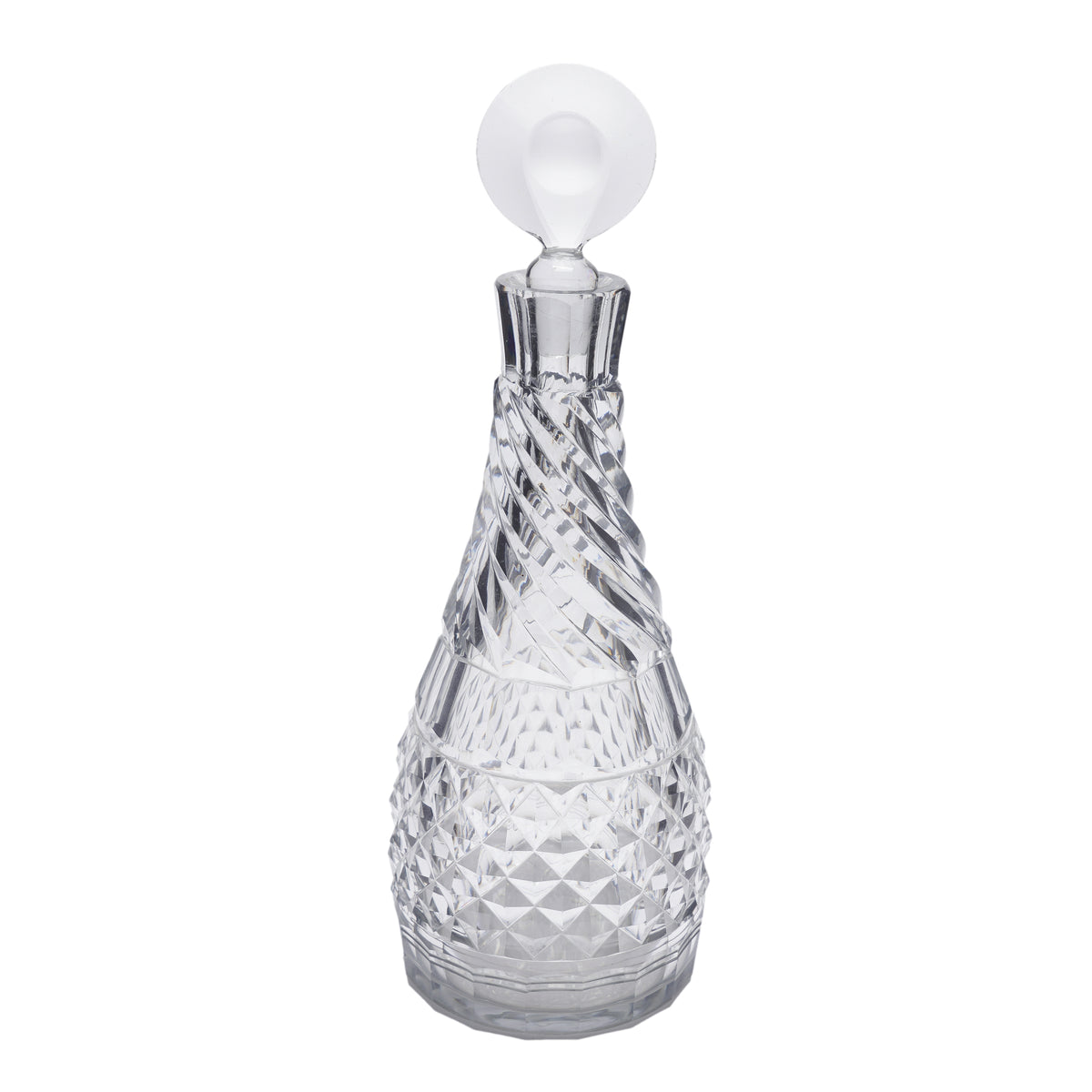 English Georgian cut glass mallet decanter, c. 1810