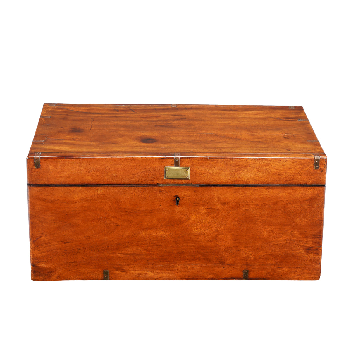 British officer’s trunk in mahogany and brass, 1830s
